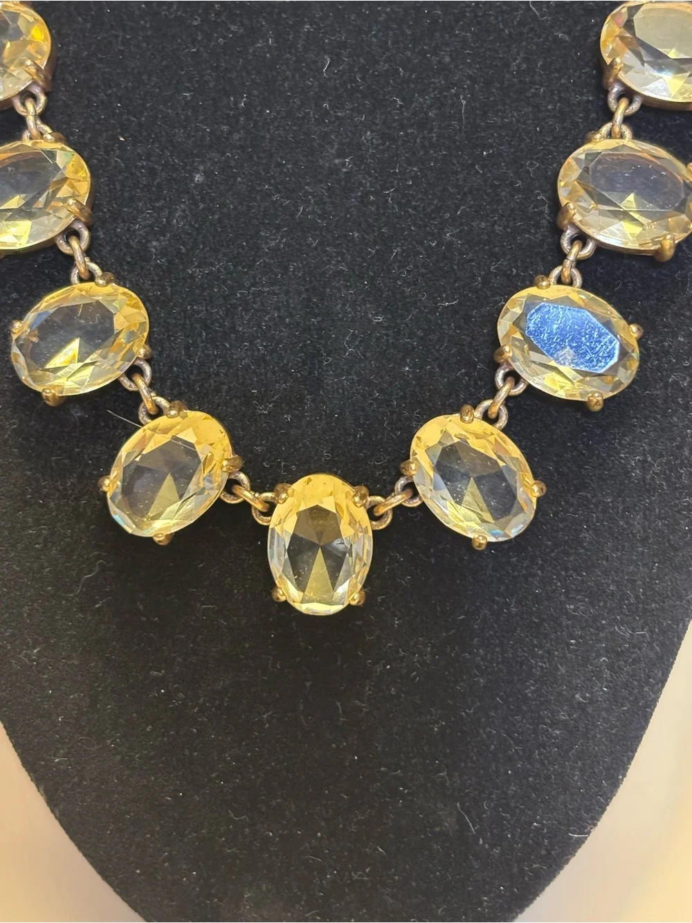 J.Crew Gold-Tone Pale Yellow Necklace 18”+3”